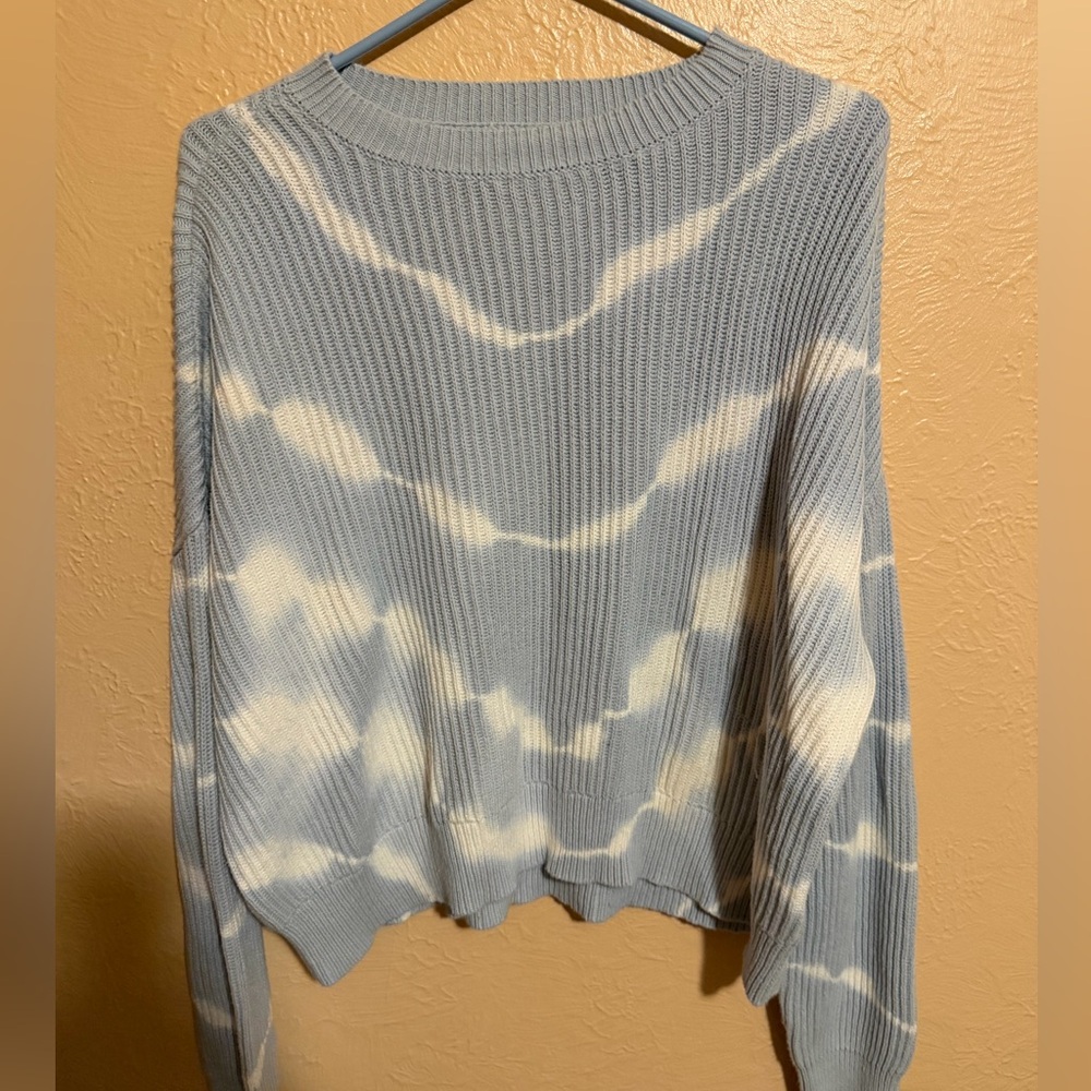 Pistola Blue and White Tie-Dye Sweater